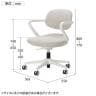 Work Plus×オフィスコム ARISTA CASTER CHAIR アリスタキャスターチェア オフィスチェア 事務椅子 キャスター付き 高さ調節可能 肘付き 布張り 在宅ワーク テレワーク-2