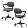 Work Plus ARISTA CASTER CHAIR アリスタキャスターチェア オフィスチェア 事務椅子 キャスター付き 高さ調節可能 肘付き 布張り 在宅ワーク テレワーク-4