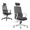 Work Plus CIRCLE OFFICE CHAIR オフィスチェア 事務椅子 キャスター付き 高さ調節 肘付き 背メッシュ ヘッドレスト ロッキング エルゴノミクス 在宅
