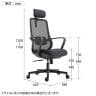 Work Plus CIRCLE OFFICE CHAIR オフィスチェア 事務椅子 キャスター付き 高さ調節 肘付き 背メッシュ ヘッドレスト ロッキング エルゴノミクス 在宅-2