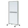 アスプルンド RANGO ホワイトボード パーテーション 衝立 間仕切り 脚付き キャスター付き 両面 ラック付き シンプル 移動式 幅900×奥行500×高さ1845mm WorkPlus-19