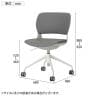 アスプルンド NEW OCUS CHAIR ミーティングチェア オフィスチェア デスクチェア キャスター付き 昇降 布張り 幅680×奥行680×高さ820～880mm WorkPlus-2