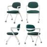 Work Plus ARISTA MEETING CHAIR アリスタミーティングチェア オフィスチェア 事務椅子 キャスター付き 高さ調節可能 スタッキング 肘付き 布張り 在宅 WorkPlus-4