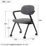 Work Plus ARISTA MEETING CHAIR アリスタミーティングチェア オフィスチェア 事務椅子 キャスター付き 高さ調節可能 スタッキング 肘付き 布張り 在宅 WorkPlus-9