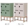アスプルンド FLEX-WIZ STORAGE 4ドアキャビネット 4人用 収納棚 パーソナルロッカー 個人ロッカー ダイヤル錠 木脚 幅800×奥行400×高さ1250mm WorkPlus-1