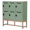 アスプルンド FLEX-WIZ STORAGE 6ドアキャビネット 6人用 収納棚 パーソナルロッカー 個人ロッカー ダイヤル錠 木脚 幅1180×奥行400×高さ1250mm WorkPlus-19