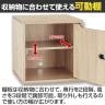 木製パーソナルロッカー 組立式 収納ボックス 扉付き ダイヤルロック+マスターキー 書類投函可能 SB900WD 幅400×奥行400×高さ400mm-13