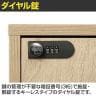 木製パーソナルロッカー 収納ボックス 引き出し付き ダイヤル錠 オールロック仕様 書類投函可能 SB960 幅400×奥行400×高さ400mm-8