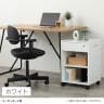 木製ワゴン デスクサイドワゴン 棚板調節可 A4ファイル対応 鍵付引き出し キャスター/ハンドル付 組み立て式 幅400×奥行350×高さ590mm-2