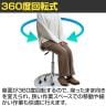 昇降スツール Sten 360度回転座面 キャスター付き PUレザー 幅510×奥行510×高さ435～580mm-5