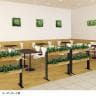 ベルク フェイクグリーン グリーンスタンド スリム2段タイプ BOXプランター デザインパーテーション 間仕切り 人工 造花 GR2266 幅900×奥行300×高さ950mm-1