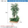 ベルク 土台プランター 600角 フィカスベンジャミン 国産 テーブル樹木 人工観葉植物 フェイクグリーン GR5130 幅750×奥行750×高さ1500mm オフィス 休憩室-10