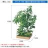 ベルク 土台プランター 600角 パキラ&シェフレラ 国産 テーブル樹木 人工観葉植物 フェイクグリーン GR5133 幅1200×奥行1200×高さ1500mm オフィス 休憩室-10