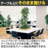 ベルク 土台プランター 600角 トネリコ&シェフレラ 国産 テーブル樹木 人工観葉植物 フェイクグリーン GR5134 幅800×奥行800×高さ1600mm オフィス 休憩室-6