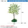 ベルク 土台パネル 450丸型 ドウダン 国産 プランター テーブル樹木 人工観葉植物 フェイクグリーン GR5138 直径1200×高さ1900mm オフィス 休憩室-11