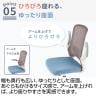 【在庫放出プライス】オフィスチェア DPチェア アームアップ ランバーサポート ロッキング メッシュチェア デスクチェア 肘付き 肘 跳ね上げ 背座一体ロッキング 事務椅子 ライトグレー×ブルー-9