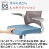 【在庫放出プライス】オフィスチェア DPチェア アームアップ ランバーサポート ロッキング メッシュチェア デスクチェア 肘付き 肘 跳ね上げ 背座一体ロッキング 事務椅子 ライトグレー×ブルー-10