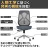 【在庫放出プライス】オフィスチェア YS-1 肘なし ホワイトフレーム メッシュチェア パソコンチェア ランバーサポート 人間工学 椅子 グレー(メッシュ)-5
