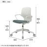カジュアルタスクチェア ホワイトボディ ウレタン中空キャスター 固定肘 事務用チェア 背ベンディング ミーティングチェア オフィスチェア デスクチェア KW-R125W-12