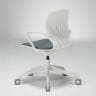 カジュアルタスクチェア ホワイトボディ ウレタン中空キャスター 固定肘 事務用チェア 背ベンディング ミーティングチェア オフィスチェア デスクチェア KW-R125W-5