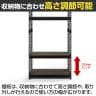 メタル&ウッドラック ハンガーバー付ラック 洋服収納可能 スチールラック オープンラック リバーシブル棚 MK-2285H2 クローゼット 幅810×奥行410×高さ2270mm-6