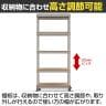 メタル&ウッドラック キャスタータイプ シェルフ5段 耐荷重140kg スチールラック オープンラック リバーシブル棚 MK-885 収納 幅850×奥行450×高さ1915mm-4