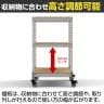 メタル&ウッドラック キャスタータイプ シェルフ3段 耐荷重80kg スチールラック オープンラック リバーシブル棚 MK-KT23 収納 幅640×奥行440×高さ975mm-4