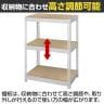 メタル&ウッドラック シェルフ3段 耐荷重150kg(棚板1枚あたり50kg) ホワイト 収納 幅610×奥行410×高さ900mm-9