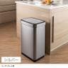 【シルバー:2月下旬入荷予定】EKO ゴミ箱 50L ダストボックス エコノヴァセンサービン 電池式 センサー感知 自動開閉 ハンズフリー操作 静音 スチール製 EK9578-50L-3