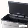 【シルバー:2月下旬入荷予定】EKO ゴミ箱 50L ダストボックス エコノヴァセンサービン 電池式 センサー感知 自動開閉 ハンズフリー操作 静音 スチール製 EK9578-50L-5