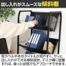 ファイルワゴン ファイルラック 3段 収納 ファイルも楽々収納 ブラック シック シンプルワゴン ブックラックワゴン オフィスワゴン 幅550×奥行400×高さ1120mm-3