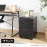 カプリス インキャビネット 3段 ベーシックスチールワゴン デスク下ワゴン シンプル フルオープン仕様 幅390×奥行440×高さ600mm-2