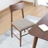 【2脚セット】ダイニングチェア カウル シンプルデザイン 快適バックレスト 天然木 座面:ファブリック仕様 幅430×奥行450×座面高430mm-3