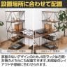 リビングデスク EZBO ラック付きワイヤーデスク システムデスク 組み立て 書斎 ホームオフィス 幅1220×奥行620×高さ1360mm ラック-12