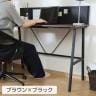 オフィスデスク リビングデスク フィーノ ワークデスク ホームオフィス マグネット対応バックパネル付き 木目天板 幅1100×奥行500×高さ980mm-6
