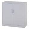 スチール書庫 キャビネット 開き戸タイプ 両開き扉 鍵付き フォールディングキャビネット 収納 備品収納 オフホワイト シンプル 幅900×奥行400×高さ900mm-19