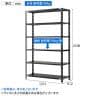 【抗菌加工】Garage(ガラージ) 日本製 軽量棚ABラック スチールラック 6段 収納棚 業務用 物品棚 倉庫 幅1212×奥行612×高さ2100mm AB-211260-6【SIAA】-1