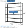 【抗菌加工】Garage(ガラージ) 日本製 軽量棚ABラック スチールラック 6段 収納棚 業務用 物品棚 倉庫 幅1812×奥行612×高さ2100mm AB-211860-6【SIAA】-1