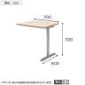 [オプション] Garage(ガラージ) GL-076L | ファントーニ GL L字型用連結デスク T字脚用 幅600×奥行700×高さ720mm-4