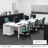 Garage マルチパーパステーブル フリーアドレスデスク ミーティングテーブル 会議用テーブル 配線収納付き 幅4000×奥行1200×高さ720mm MP-4012SS-3