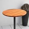 HAOK HIGH TABLE ハオクハイテーブル カフェテーブル 木製 ダイニングテーブル 丸型 屋外対応 天然木 ベランダ カフェ アウトドア 幅600×奥行600×高さ1050mm-4