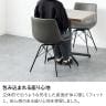 ダイニングチェア 回転式 レザー調 肘なし 回転チェア 食卓椅子 合皮 スチール脚 在宅ワーク デスクチェア 椅子 イス かっこいい モダン ブラック 黒 ネイビー-10