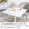 カフェテーブル 大理石調 セラミック柄 正方形 ダイニングテーブル 2人用 1人暮らし コンパクト 韓国インテリア 店舗 カフェ 幅600×奥行600×高さ700mm-4