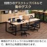 メティオ フリーアドレスデスク 4人用 幅2400×奥行1200×高さ720mm 配線ボックス付き ミーティングテーブル 会議用テーブル-16