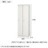 2人用 細型 スチールロッカー 業務用 SLタイプ コンパクト シリンダー錠 幅600×奥行515×高さ1790mm オフィスロッカー 下駄箱 シューズロッカー 更衣ロッカー-2