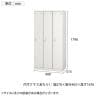 3人用 細型 スチールロッカー 業務用 SLタイプ コンパクト シリンダー錠 幅900×奥行515×高さ1790mm オフィスロッカー 下駄箱 シューズロッカー 更衣ロッカー-2
