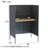ブースデスク デスク パーソナルデスク 個別ブース パネル付き 幅880×奥行655×高さ1235mm-10