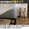 ABW 片面デスク ワークデスク オフィスデスク 4連セット 壁面/単独使用可能 選べる天板×選べるスチール脚 幅5600×奥行600×高さ720mm-7