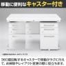イナバ デスクワゴン 2段タイプ A4収納 鍵付き 国産 ワゴンA4-2-606CK OW 286411 幅395×奥行585×高さ606mm-7