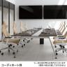 【追加/増設用】ITOKI(イトーキ) アフィーノ ワークベンチ 両面タイプ アルミミラー脚 会議机 メラミン化粧板 幅2800×奥行1400×高さ720mm 日本製-2